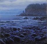 Blue Light by Painter David Rosenthal Alaska landscape artist, Alaska Image of Blue Light Painting